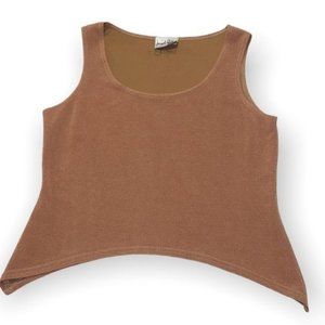 JOSEPH Ribkoff camel sleeveless top size Large / US 12